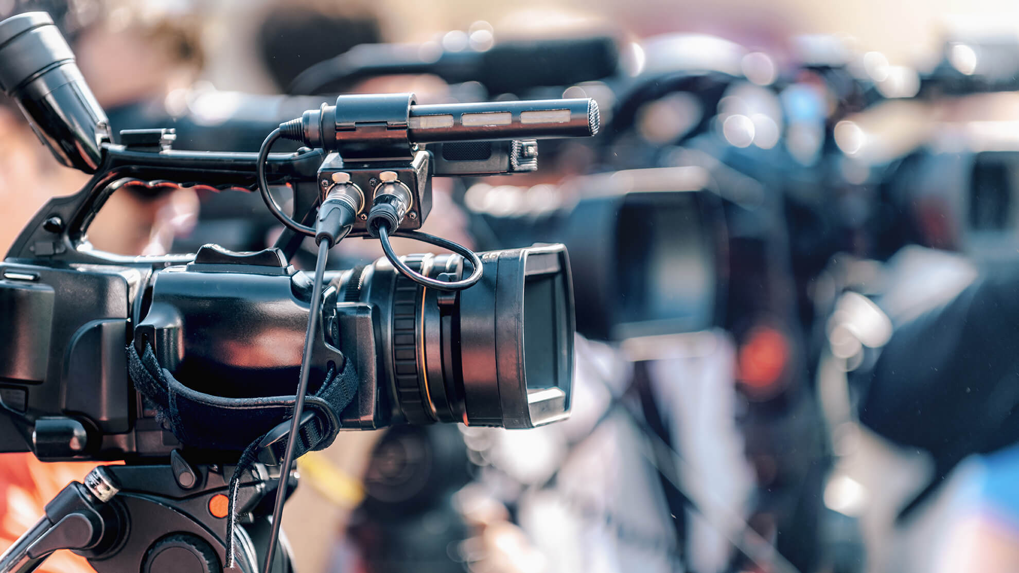 Image of news cameras